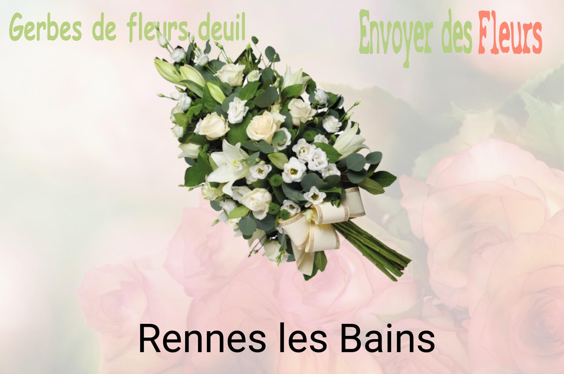 Gerbe de fleurs de deuil livrée à Rennes-les-Bains